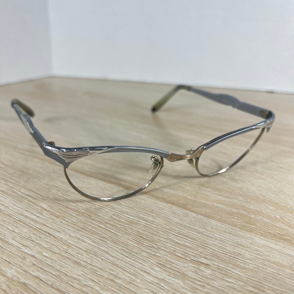 Whitney 1/10 12k GF Gold Eyeglasses Leaf Frames Only 5 3/4 USA 46-22 Excellent
